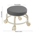 thumbnail image 4 of Sahpxhe Step Stool Rolling Low Stool with Caster Wheels,Padded Leather Seat Kitchen Step Stool,Mobile Creeper for Cleaning,Home,Garage Gray, 4 of 7