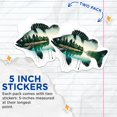 thumbnail image 4 of (2 Pack) Bass Fish Stickers - Lake Scene - Fishing Decals - 5" On Longest Side - Sticks to Smooth Flat Surfaces - Made in USA - BMCS15332, 4 of 7