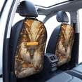 thumbnail image 3 of Fuzoiu Golden Horned White Dragon Print 2 Pack Kick Mat Back Seat Protector With 3 Storage Pockets, Universal Car Seat Back Organizer For Kids Pets, Waterproof Backseat Protector For Most Car, 3 of 8