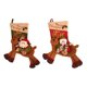 thumbnail image 5 of Kearding Calcetín de Navidad, colgante encantador de Navidad, decoraciones para fiestas, suministros para fiestas, bolsa de regalo de dulces de Año Kits de decoración para fiestas Papá Noel Kearding HA068965-01, 5 of 6