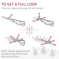 thumbnail image 6 of HOMCOM 9 ft Prelit Flocked Artificial Christmas Tree w/ 750 Clear Lights, 6 of 9