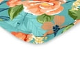 thumbnail image 5 of Jordan Manufacturing 38" x 21" Senorita Pelican Turquoise Floral Rectangular Outdoor Wrought Iron Chair Cushion with Ties and Hanger Loop, 5 of 13