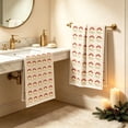thumbnail image 4 of Fievgin Christmas Kitchen Towels Set of 2, Soft Absorbent Holiday Hand Towels with Bell Design for Bathroom Kitchen, 16x24", 4 of 6