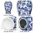 thumbnail image 6 of Blue and White Vase, Ceramic Vase for Home Decor 9.2" Chinoiserie Porcelain Flowers Vases for Table Centerpiece, 6 of 7