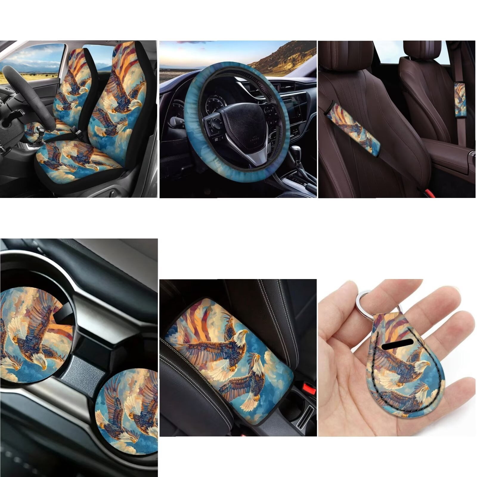 Coverado Car Seat Covers Full Set, Purple Front And Back Automotive Seat Protectors, Universal Leather Auto Cushions Fit For Most Cars, SUVs And Trucks