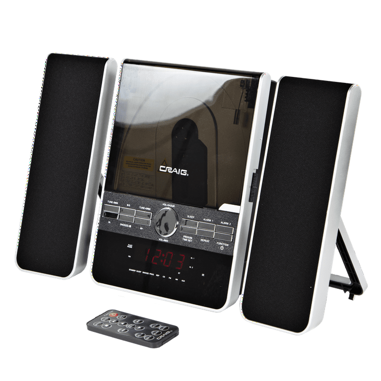 Craig CM427 3-Piece Vertical CD Stereo Shelf System with AM/FM