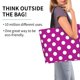 thumbnail image 2 of Fotbe Purlpe And White Polka Dot Bolsa Tote Estética de Lona con Estampado para Mujer - Bolsa Reutilizable de Hombro Casual para Vacaciones, Compras, Trabajo y Gimnasio, 2 of 8