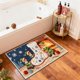thumbnail image 5 of Seyotauo Christmas Decor 3D Stereoscopic Embroidery Carpet - 24 x16 inch Polyester Xmas Decor Indoor Outdoor, Absorbent Nonslip Dirt Proof Washable Foot Mat for Entryway Kitchen Bathroom Porch Patio, 5 of 6