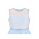 thumbnail image 4 of Vestido de Niña Azul con Pedrería de Gasa Dama de Honor Fiesta de Baile Vestido Maxi 6 Años, 4 of 6