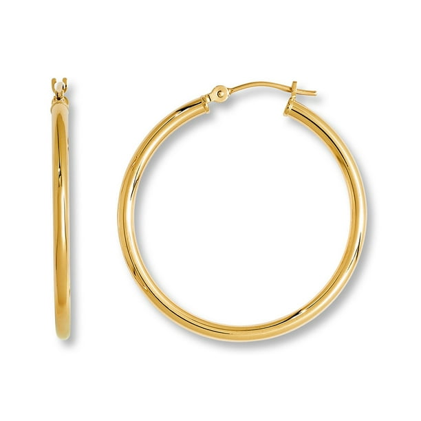 14k Gold Hoops Earrings - Walmart.com