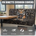thumbnail image 4 of FORUDESIGNS Tiger Camo Pattern 2 Pcs RV Dinette Cushion Covers Breathable RV Couch Cover Elastic Loveseat Sofa Chair Cover Furniture Protector for RV Camper Car Bench, 4 of 7