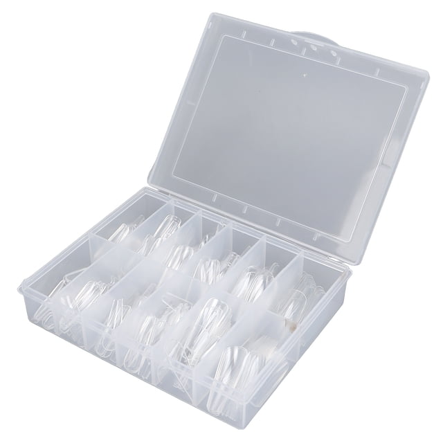 Puntas de uñas postizas NikouMX 240 piezas ultrafinas transparentes