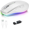 thumbnail image 1 of Rechargeable Wireless Mouse, 2.4G RGB 4 Adjustable DPI (maximum 3600) Silent Ergonomic Mouse with 6 Buttons, 1 of 7