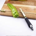 thumbnail image 5 of Jalapeno Chili Pepper Corer Stainless Steel Zucchini Cucumber Corers Special Kitchen Gadgets With Serrated Edge Easy Remove The Seeds Of Your Veggies, 5 of 5