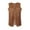 Khaki, variant on Uaswgudfs ​Women's Spring/Autumn Sleeveless Fringe Vest: Faux Suede w/ Studded Trim & V-Neck - Casual Transition Outerwear​