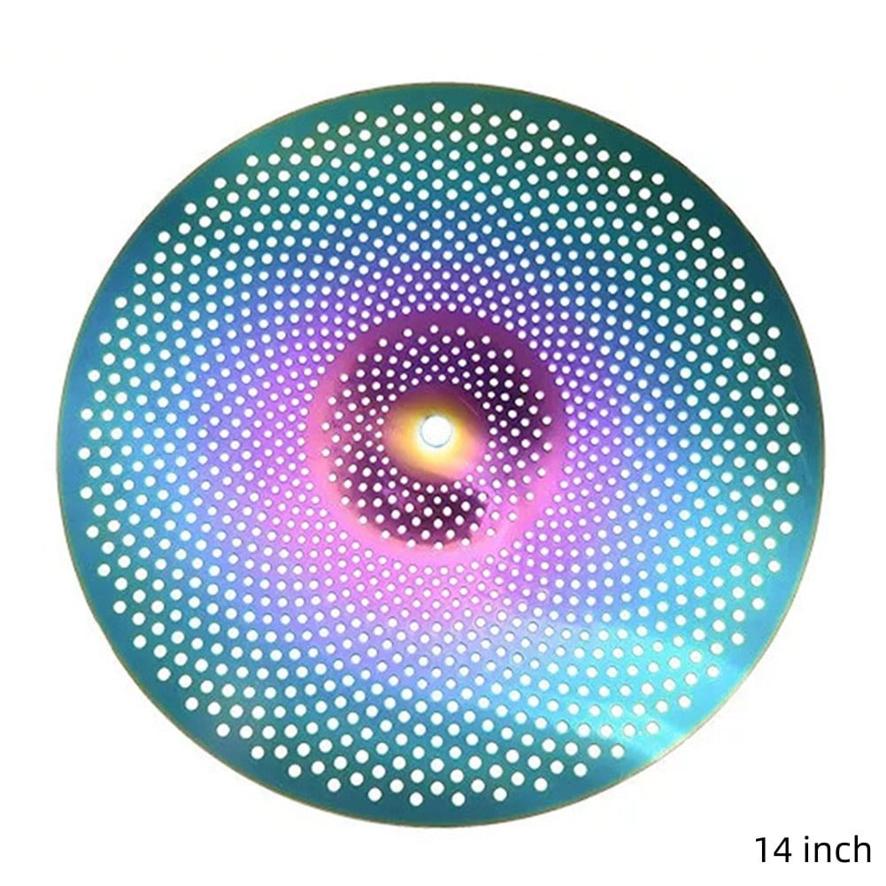 1pc Colorful Silent Cymbal Alloy Mute Cymbal Set 14 Inch Low Volume Cymbal Colorful Silent Cymbals Percussion Accessories