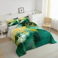 thumbnail image 3 of jejeloiu Aesthetic Marble Pattern Queen Comforter Set,Minimalism Geometric Art Bedding Sets,Green Yellow Ombre Bedding Comforter Set,Breathable Bedroom Decor Reversible,3-Piece, 3 of 8