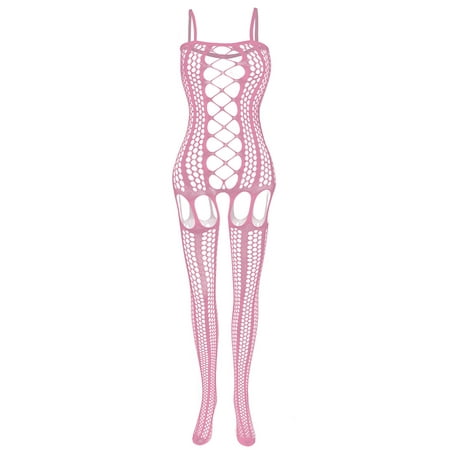 

Bigersell Babydoll Lingerie Bodysuit for Women Womens Lingerie Fishnet Open Crotch Seamless Mesh Netting Stockings Chemise Hollow Out Babydoll Bodysuit Sleepwear Ladies Lingerie Sleepwear LoungeWear