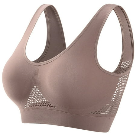 kamemir Sports Bra Sports Bra for Women  Criss-Cross Back Padded Strappy Sports Bras Medium Support Yoga Bra with Removable Cups( XL)
