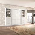 thumbnail image 2 of Bestar Boutique Ensemble de Lit Double Mural 3 Pcs avec Tiroirs et Étagères, Blanc, 2 of 8