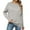 Gray, variant on Ashirexll Winter Sweaters Pullover Sweaters for Women Solid Color Long Sleeve Round Neck Knitted Acrylic Sweater Tops Blouse