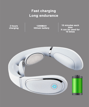 Electric Neck Massager with Heating Function, Rechargeable and Flexible , 4 Modes 15 Levels Cordless Deep Tissue Trigger Point Massager