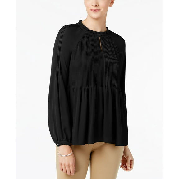 Charter Club Pleated Top Black M