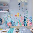 thumbnail image 2 of 2 pegatinas de pared de algas 3D, pegatinas de caballito de mar subacuático, vinilo extraíble, hierba oceánica, medusas, peces, pegatina de pared para dormitorio y baño, 2 of 4