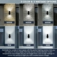 thumbnail image 2 of Luxrite Dusk to Dawn LED Outdoor Wall Light, 10", Up or Up and Down Light, 3CCT 3000K-5000K, 15/20/24W, IP65, ETL 2-Pack, 2 of 7