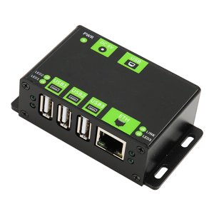 Industrial Grade USB HUB, Metal Case 100M  Port Expansion USB Hub Adapter  for Office US Plug