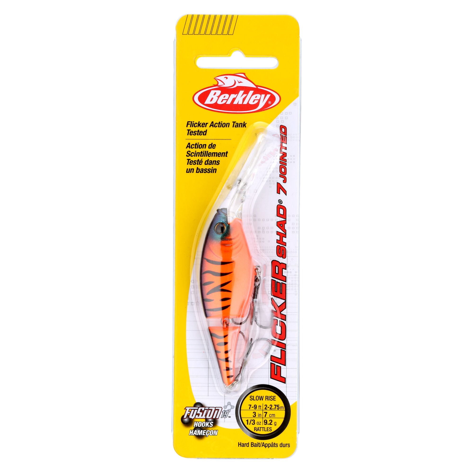 Berkley Flicker Shad® Jointed, 2.75 in, Crankbaits, Blaze (1 Count)