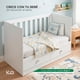 thumbnail image 3 of Cuna Colecho de Madera 2 en 1 Corral Multifuncional Color Blanco Cama Bebé con Cajones, 3 of 8