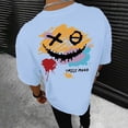 thumbnail image 2 of Playeras De Hombre Camiseta Informal De Verano De Manga Corta Con Cuello Redondo Y Estampado De Letras Y Caras Para Hombre, 2 of 5