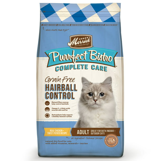 Merrick Purrfect Bistro Hairball Control Adult Dry Cat Food, 12 lb
