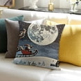 thumbnail image 3 of BANET Throw Pillow Cover Christmas and Snow Night Big Lumbar Pillow Case Cushion for Sofa Couch Bed Standard Queen White, 3 of 5
