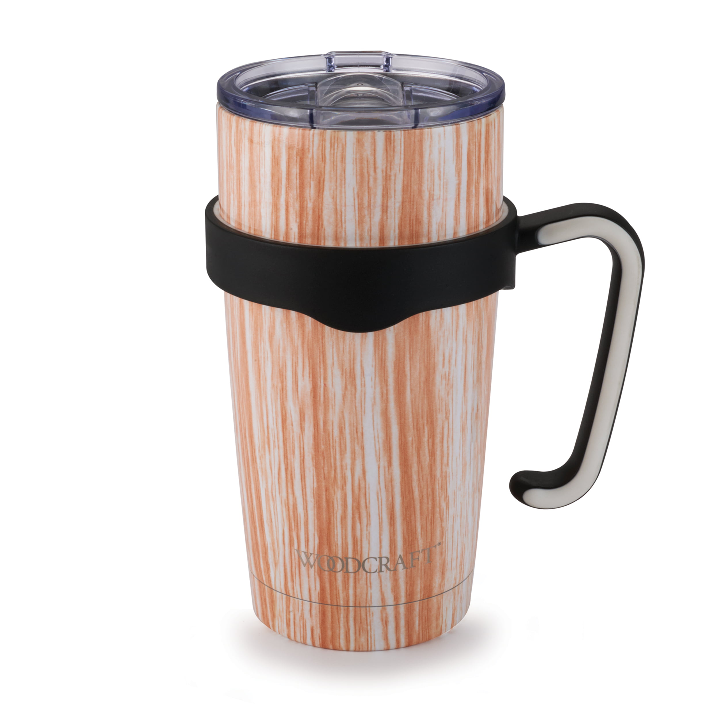 18 oz cup With Protective Sleeve Tumbler Coffee Multicolor Wood Grain Brown Camo 