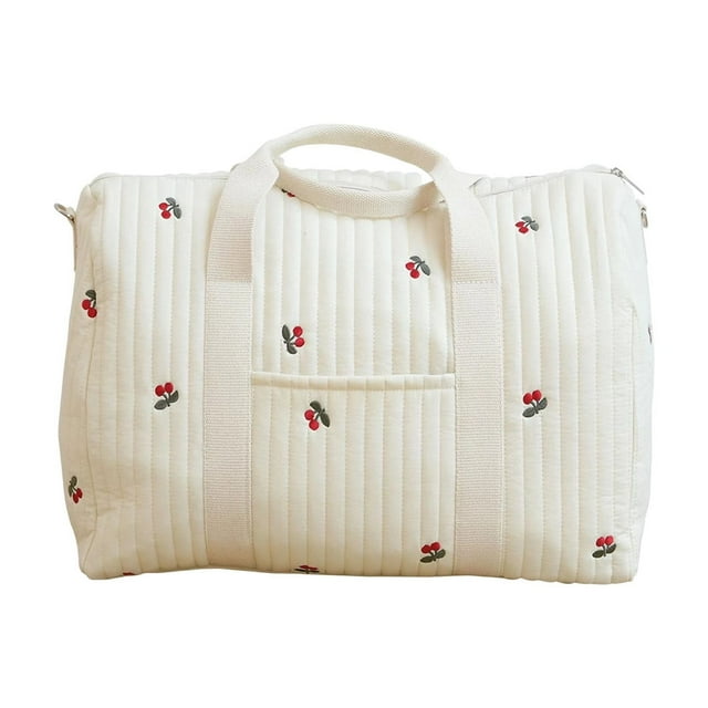 Embroidered Versatile Travel Bag Polyester Material Large Capacity 482428cm Lightweight Breathable Multiple Pockets for Weekend Overnight Fitness Sports Daily Use