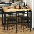thumbnail image 4 of Dining Set for 4, LEGAHOME 5 Piece Counter Height Table Set, Rectangle Breakfast Nook Table Set, Modern Compact Pub Dining Room for Apartment, Brown, 4 of 10