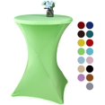 thumbnail image 2 of Nappe Ronde Cocktail Spandex Élastique Extensible Couverture de Table Décorative 24 x 43 Pouces Vert Fruit, 2 of 4