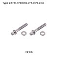 thumbnail image 4 of 2pcs Drum Set Screws Professional Frame Parts Fastener Accessories Threaded Drums Mounting Screw Percussion Instrument Component 44.5mm, 4 of 8