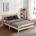 thumbnail image 2 of uhomepro Wood Queen Bed Frame for Kids Adults, Platform Bed Frame with Headboard and Footboard, Modern Queen Size Bed Frame with Wood Slats Support, Bedroom Furniture, No Box Spring Needed, Q17332, 2 of 11