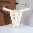 thumbnail image 4 of kamemir Underwear Cotton String Thong Panties, Women's and Women's Plus (Beige,L), 4 of 4
