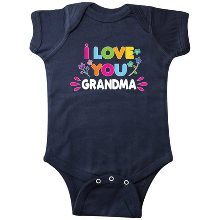 

Inktastic I Love You Grandma with Flowers Gift Baby Girl Bodysuit