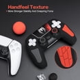 thumbnail image 2 of Funda protectora para mando PlayStation 5, funda antideslizante de silicona compatible con el mando PS5 Dual Sense con tapas para los pulgares, protectores para los joysticks y pegatina protectora, 2 of 9
