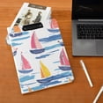 thumbnail image 5 of FORMRS A4 Clipboard Folder with Pen Holder Horizontal Foldable School Office Binder, Pink Hand Drawn Sailboats, 5 of 9