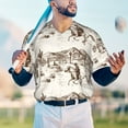 thumbnail image 6 of Balery Western Desert Cowboys3 Baseball Jersey for Men Casual Button Down Shirts Short Sleeve Active Team Sports Uniform-X-Large, 6 of 9