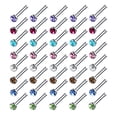 thumbnail image 1 of Piercing del cuerpo de los anillos del perno prisionero de la nariz del acero 24 piezas Multicolor Sunnimix Anillo de nariz aros, 1 of 6