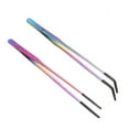 thumbnail image 4 of Multipurpose Steel Tongs Straight & Curved Long Tweezers For Reptiles Care Gardening And Crafts Featuring Double Tip Design, 4 of 8