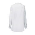 thumbnail image 5 of Women's Long Sleeve Button Down Shirts Tie Waist Blouses Tops White M, 5 of 5