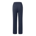 thumbnail image 5 of Pantalon Décontracté Taille Haute Jambe Droite avec Poches pour Femmes, 5 of 5